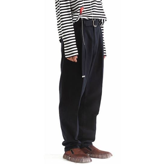 doublet【ダブレット】SILK CHINO WIDE TAPERED TROUSERS D.NAVY 