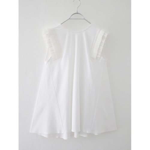 MARILYN MOON ڥޥࡼ  A-line tack frill sleeve to WHITE (4221-043)