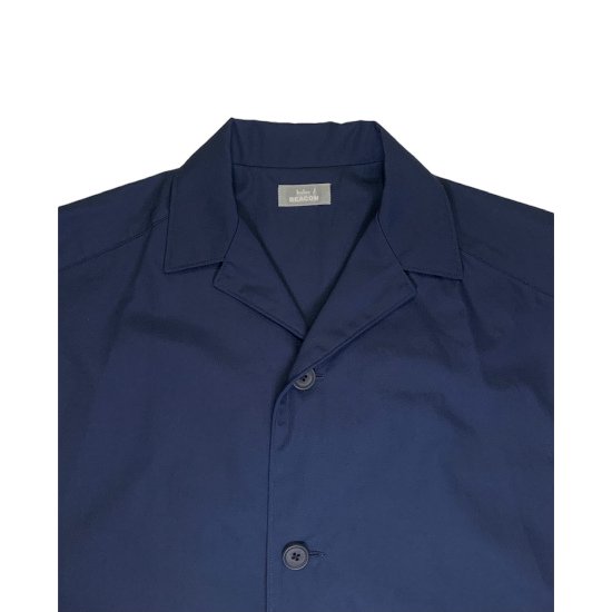 アウトドア 登山用品 kolor BEACON 【カラービーコン】 open collar shirt NAVY (22WBM-B02137)