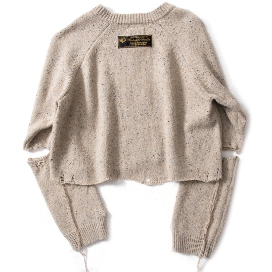 doublet 【ダブレット】 MAGNET ATTACHED KNIT PULLOVER IVORY 