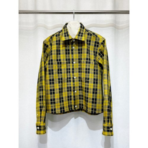 SYUMAN.【シュウマン】 Short shirt Plaid Yellow (YO22aw-06)