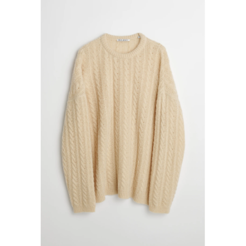 OUR LEGACY ڥ쥬 POPOVER ROUNDNECK Camel Cable Fuzzy Alpaca (M4223PCF)