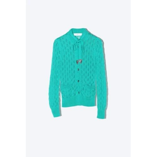 TOGA PULLA ڥȡץ LACE KNIT CARDIGAN 10/green (TP31-XO205)