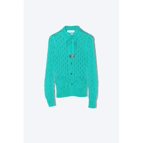 TOGA PULLA ڥȡץ LACE KNIT CARDIGAN 10/green (TP31-XO205)