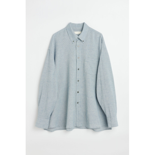 OUR LEGACY ڥ쥬 BORROWED BD SHIRT Mid Blue Burlington Seersucker (M2232BMB)