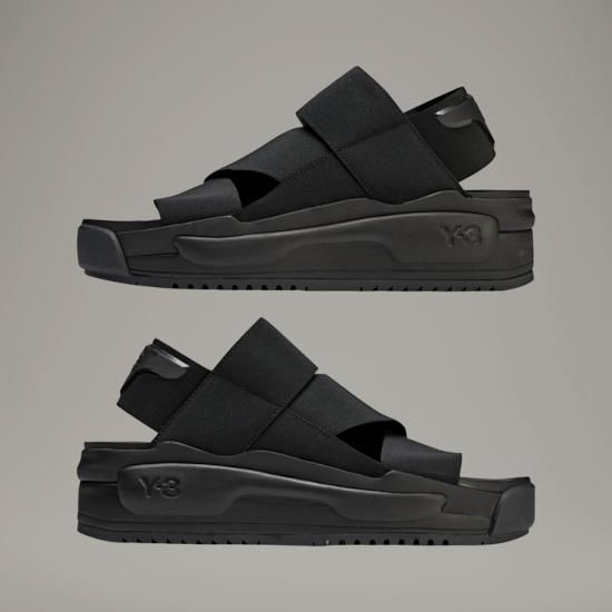 Y-3 Yohji Yamamoto QASA SANDAL BLACK