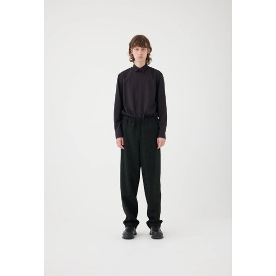 OVERCOAT 【オーバーコート】 Speckled Wool Drawstring Trouser BLACK