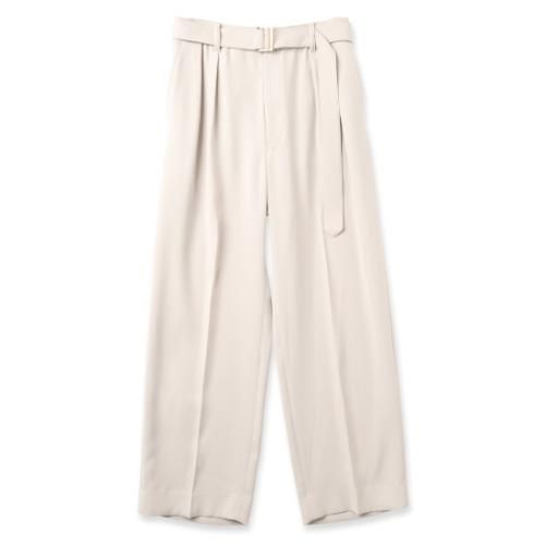 CULLNI ڥˡ Double Satin 2 Tuck Wide Pants LIGHT GRAY (23-AW-047)