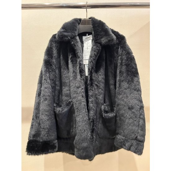 doublet 【ダブレット】 HAND-PAINTED FUR JACKET BLACK (23AW05BL168)