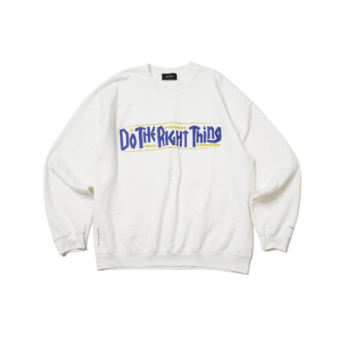 DELUXE 【デラックス】 Do the right thing x DELUXE CREW WHITE (23AD2619) 