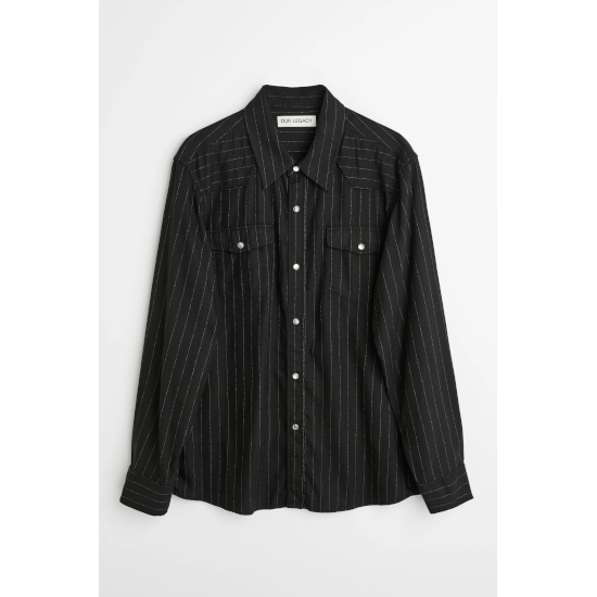 OUR LEGACY 【アワーレガシー】 FRONTIER SHIRT Black Chalk Stripe