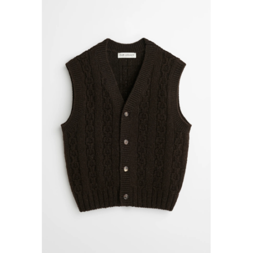 OUR LEGACY ڥ쥬 RUGRAT VEST Welsh Black Chain Knit (M4233RW) 