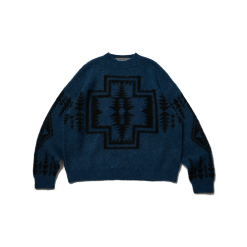 DELUXE 【デラックス】 PENDLETON x DELUXE KNIT BLUE (23AD3198)