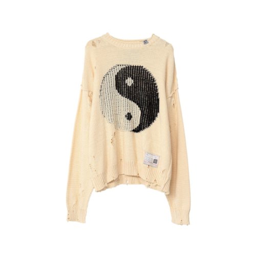 Maison MIHARA YASUHIRO ڥ᥾ߥϥ䥹ҥ Inside-Out Knit Sweater white (A12SW502) 