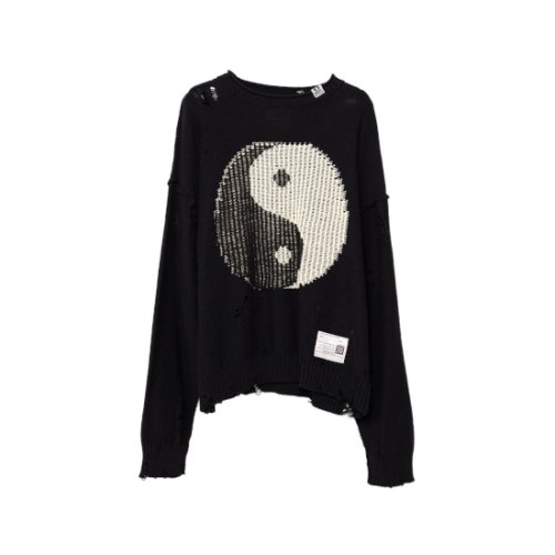 Maison MIHARA YASUHIRO ڥ᥾ߥϥ䥹ҥ Inside-Out Knit Sweater black (A12SW502) 