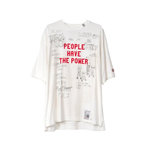 Maison MIHARA YASUHIRO ڥ᥾ߥϥ䥹ҥ Distressed T-shirt white  (J12TS532) 