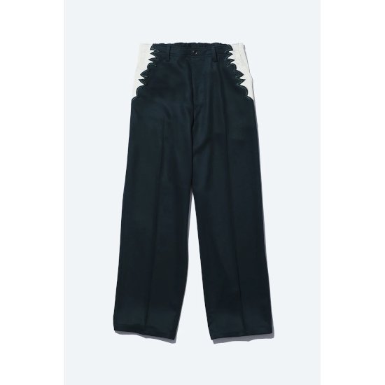 TOGA VIRILIS 【トーガ ビリリース】 EMBROIDERY WESTERN PANTS Green (TV241-FF323)