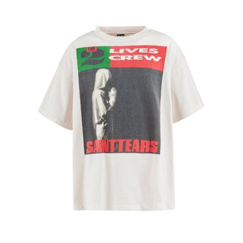 SAINT Mxxxxxx ڥ ޥ DT_SS TEE/LIVES CREW/WHT (SM-YS8-0000-C01)