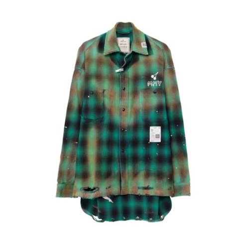 Maison MIHARA YASUHIRO ڥ᥾ߥϥ䥹ҥVintage-like Check Shirt GREEN(J12SH073) 