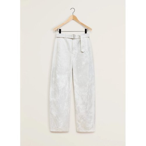 LEMAIRE 【ルメール】 TWISTED BELTED PANTS ACID SNOW PELICAN(PA326 LD1011)