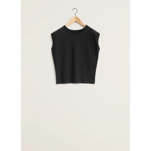 LEMAIRE ڥ᡼CAP SLEEVE T-SHIRT BLACK(TO11167 LJ1010)
