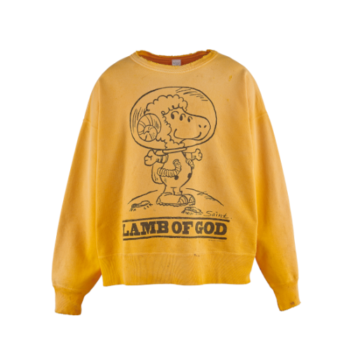 SAINT Mxxxxxx ڥ ޥ CRW SWEAT LMB OF GD YELLOW (SM-YS8-0000-027)