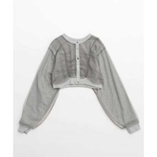 MAISON SPECIAL ڥ᥾󥹥ڥ Layered Tulle Cardigan GRAY (21241315101)