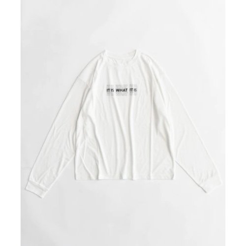 MAISON SPECIAL ڥ᥾󥹥ڥ IT IS WHAT Long Sleeve T-shirt WHITE (21241415307)