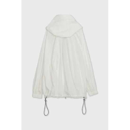 CINOH 【チノ】 ナイロンフーディーブルゾン［WHITE］(24SBZ001)