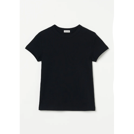 INSCRIRE 【アンスクリア】 Fraise Tight Fit Tee BLACK