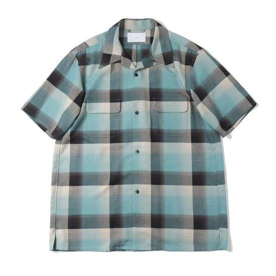 SUGARHILL【シュガーヒル】 RAYON OMBRE PLAID OPEN COLLAR