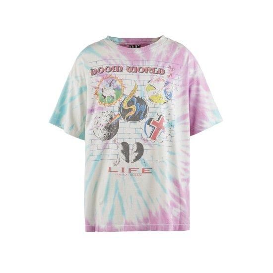 SAINT Mxxxxxx 【セント マイケル】 LM_SS TEE/DOOR WRLD/TDYE