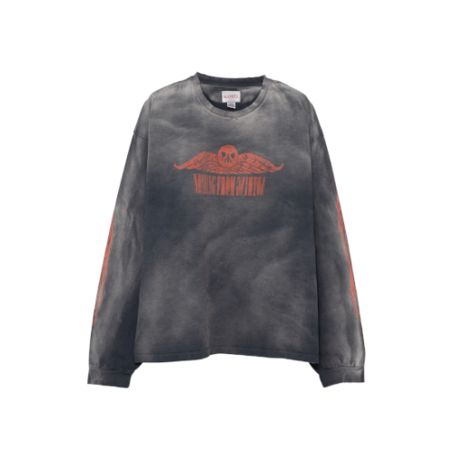 KAMIYA ڥߥ'FIRE' Printed Breached L/S T-shirt BLACK (
G12LT061)