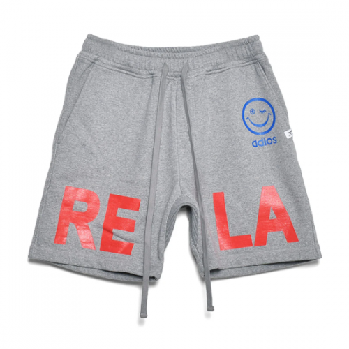 Perfect ribsA LOVE MOVEMENT adios & RELAX-large Basic Sweat Short Pants / Top Gray (PR412037A)