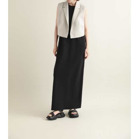 トップス SACRA LI/CO HIGH COUNT POPLIN GILET SACRA【サクラ】 LI/CO HIGH COUNT POPLIN GILET ASH BEIGE