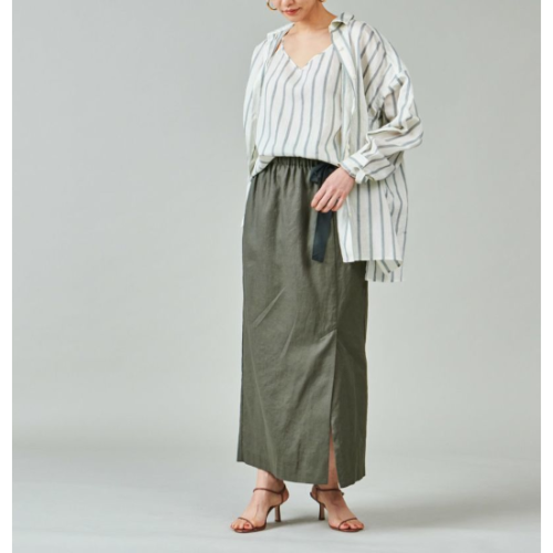 marmorsڥޥ⥢ stripe shirt with camisole BEIGE (0224101015)