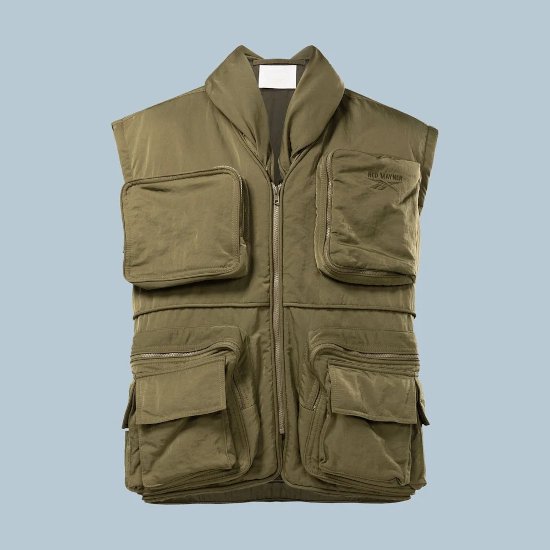 HED MAYNER 【ヘドメイナー】 HED MAYNER×Reebok POCKETED VEST ARMY GREEN  (RMEX003C99FA)