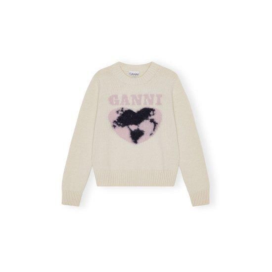 GANNIڥˡGRAPHIC SOFT WOOL MIX O-NECK (K2218)