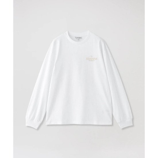 GANNIڥˡ Future Heavy Jersey Palm Long Sleeve T-shirt WHITE (T3938) 