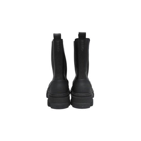 〈GANNI〉ブラック Stitch Cleated ロング チェルシーブーツ GANNI〉ブラック Stitch Cleated ロング チェルシーブーツ