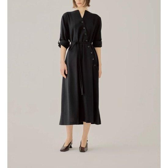 AKIRA NAKA【アキラナカ】 Sesilia asymmetry panel dress BK