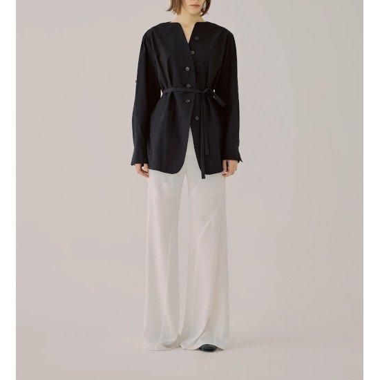AKIRA NAKA【アキラナカ】 Sesilia roll up sleeve shirt BK