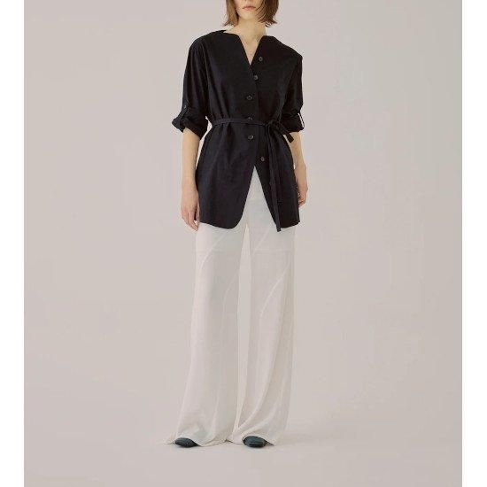 AKIRA NAKA【アキラナカ】 Sesilia roll up sleeve shirt BK AKIRA NAKA【アキラナカ】 Sesilia roll up sleeve shirt BK