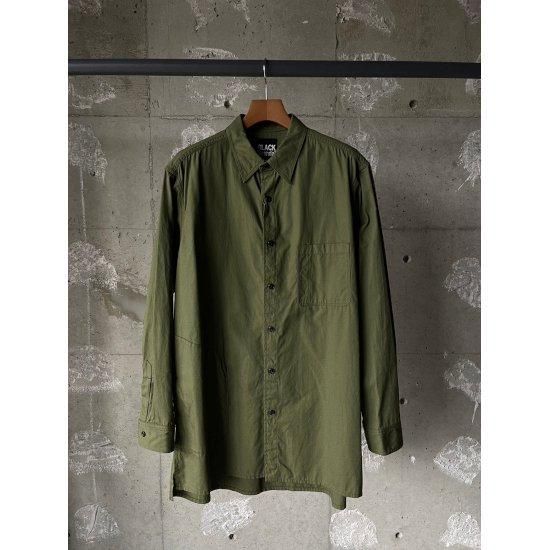 Yohji Yamamoto POUR HOMME (襦ޥȥס륪)BSARMY POPLIN BIG SIDE P SHIRT (HO-B99-042)