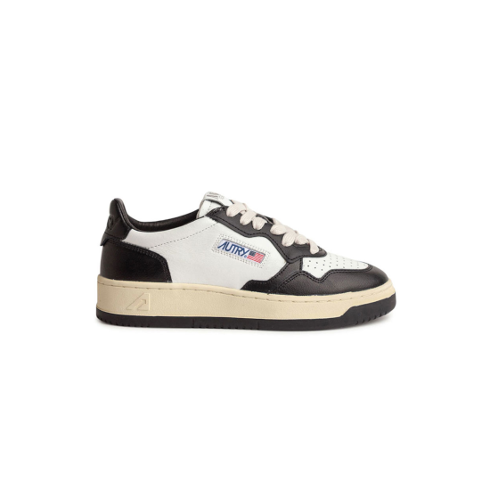 AUTRY ڥȥ꡼Women's MEDALIST_LOW_LEATHER/LEATHER BICOLOR_UP WHITE AND BLACK (4141-SAULWWB-WB01) 