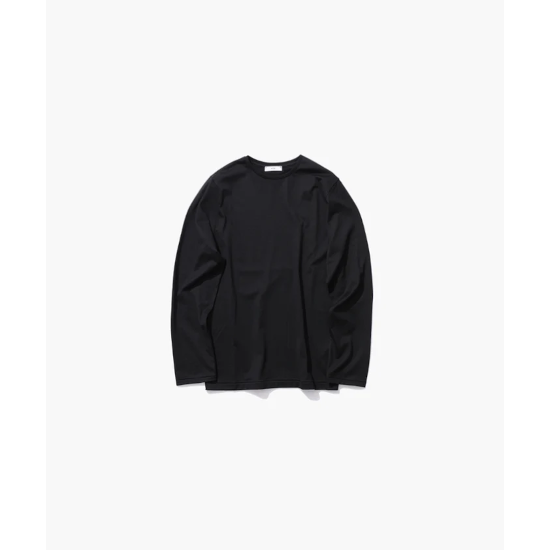 ATON 【エイトン】 SUVIN 60/2 | PERFECT L/S T-SHIRT BLACK (AT