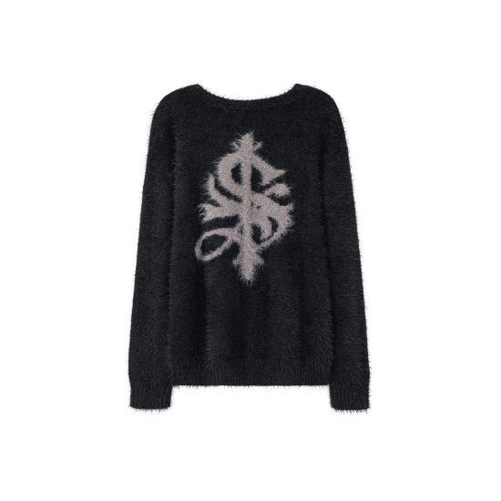 SUPPLIER ڥץ饤䡼Cross Shaggy Knit BLACK (2421-08116-0170003/0170004)