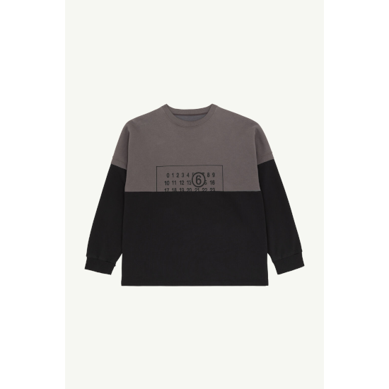 MM6 【エムエムシックス】 Numbers スウェットシャツ GREY/BLACK