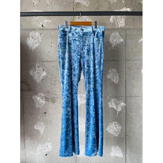 TENDER PERSON 【テンダーパーソン】VELVET FLARE PANTS SKYBLUE TENDER PERSON 【テンダーパーソン】VELVET FLARE PANTS SKYBLUE