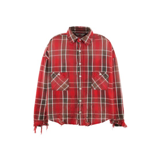 SAINT Mxxxxxx ڥ ޥ FRANNEL SHIRT/RED+GRAY (SM-YS1-0000-025)